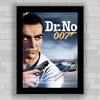 Quadro decorativo de cinema , com pôster do filme 007 James Bond .