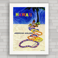 Quadro decorativo para agência de viagem e turismo Hawaii .