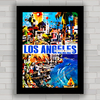 Quadro decorativo para agência de viagem e turismo Los Angeles .