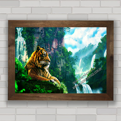 Quadro decorativo tigre na natureza