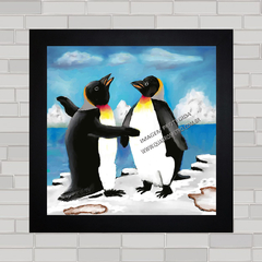 Quadro decorativo com imagem de pinguim