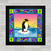 Quadro decorativo com imagem de pinguim
