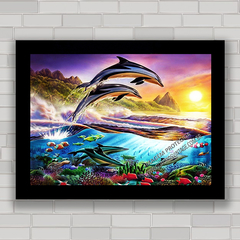 Quadro decorativo golfinhos