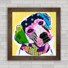 Quadro decorativo cachorro colorido