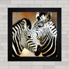 Quadro decorativo com imagem de zebras