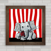 Quadro decorativo com imagem de elefantinho