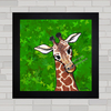 Quadro decorativo com pôster de Girafa