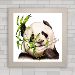 Quadro decorativo com imagem de urso panda
