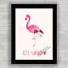 Quadro decorativo flamingo
