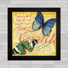 Quadro decorativo com imagem de borboletas