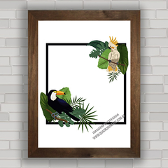 Quadro decorativo pássaros da Amazônia