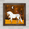 Quadro decorativo imagem de cavalo branco