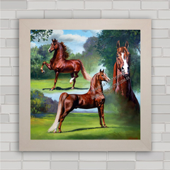Quadro decorativo cavalos na fazenda