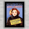 Quadro de cinema , com pôster de filme antigo Anna Christie da Greta Garbo .