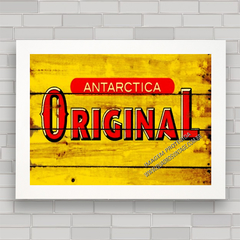Quadro decorativo vintage cerveja Antarctica Original .