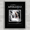 Quadro de cinema , com pôster do filme Apollo 13 .