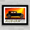 Quadro decorativo com propaganda do carro antigo Auburn .
