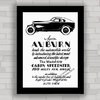 Quadro decorativo com propaganda antiga do carro clássico Auburn .