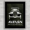 Quadro decorativo com propaganda antiga do carro clássico Auburn .