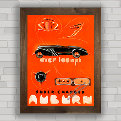 Quadro decorativo com pôster do carro antigo Auburn .