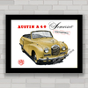 Quadro decorativo vintage carro antigo Austin A40 conversível .