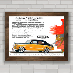 Quadro decorativo com propaganda antiga dos carros Austin Princess .