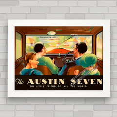 Quadro decorativo com imagem pôster do carro antigo Austin .