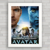 Quadro decorativo de cinema , com pôster do filme Avatar .