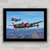 Quadro decorativo avião Lockheed P-38 segunda guerra .