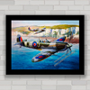 Quadro decorativo avião antigo Spitfire MK V caça britânico WW2 .
