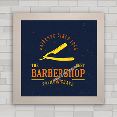 Quadro decorativo logotipo para barbearia e barber shop .