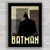 Quadro decorativo de super heróis DC Comics , com pôster do Batman .