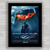 Quadro decorativo de cinema , com pôster do filme super heróis Batman .