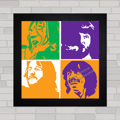 Quadro decorativo com pôster da banda de rock Beatles pop art .