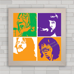 Quadro decorativo com pôster da banda de rock Beatles pop art .