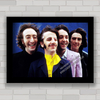 Quadro decorativo de música com foto da banda de rock Beatles .