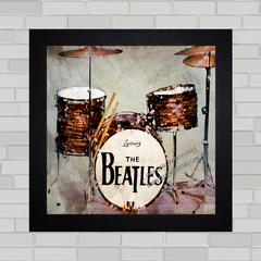 Quadro decorativo com pôster da bateria musical banda de rock Beatles .