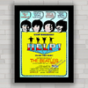 Quadro decorativo com pôster do filme da banda de rock Beatles .