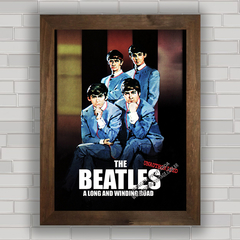 Quadro decorativo com pôster da banda de rock Beatles .