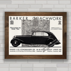 Quadro decorativo com imagem propaganda do carro antigo Bentley .