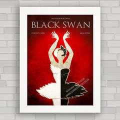 Quadro decorativo de cinema com pôster do filme Black Swan , Cisne negro .