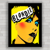 Quadro decorativo de música , com pôster da cantora Blondie .
