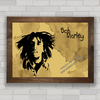 Quadro decorativo de música reggae , com pôster do Bob Marley .