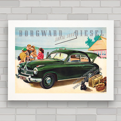 Quadro vintage carro antigo Borgward Hansa .