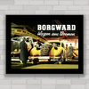 Quadro com propaganda de carro e caminhão antigo Borgward .