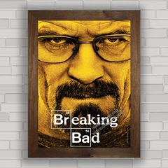 Quadro decorativo com pôster da série Breaking Bad , a química do mal .