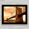 Quadro decorativo com foto da ponte do Brooklyn Nova Iorque .