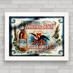 Quadro decorativo propaganda antiga cerveja bud .