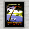 Quadro decorativo para agência de viagem e turismo Caribe .