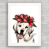 Quadro decorativo cadela Labrador